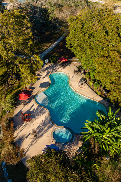 Our pool and hot tub