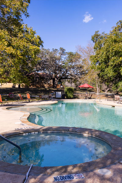 Our resort hot tub and pool