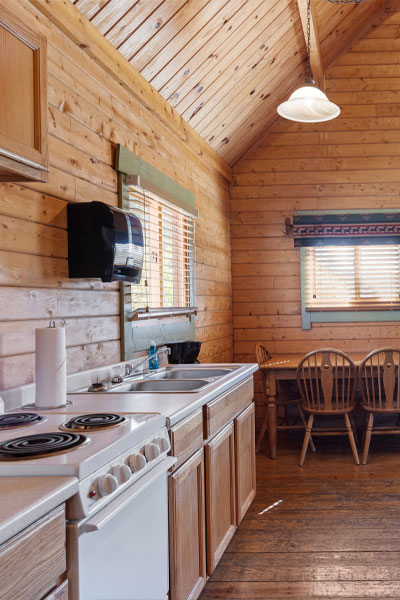 King Cabin Kitchen and Dining room